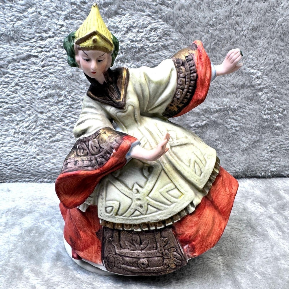 Vintage Lenwile Ardalt Musical Siamese Porcelain Dancer -Shall We Dance 1980's‎